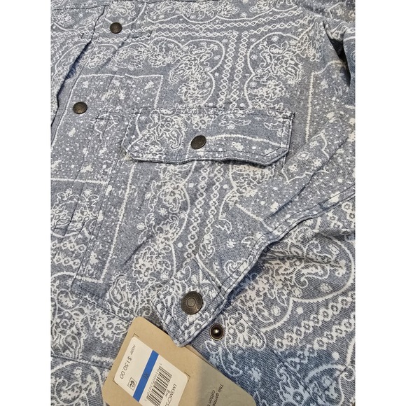Levi's Lightweight Trucker Shirt Jacket Denim Light Blue Bandana Men's Size XL - Picture 6 of 16